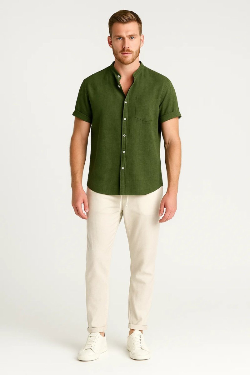 Kurzarm Hemd-Hosen Set Herren