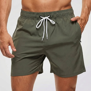 Kurze Herren-Badeshorts mit Kontrastbund
