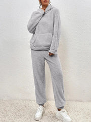 Damen Gemütlicher Teddy Hausanzug | Zweiteilig Warm