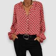 Zara | Bluse mit V-Ausschnitt