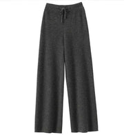 Lana – Weite Strickhose aus echter Wolle mit Tunnelzug