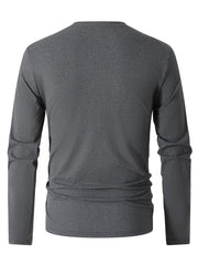 Langarmshirt Herren V-Ausschnitt