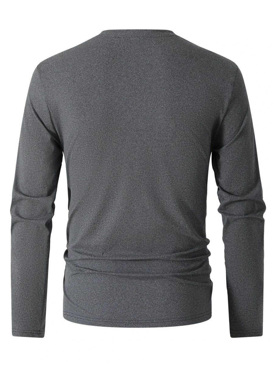 Langarmshirt Herren V-Ausschnitt