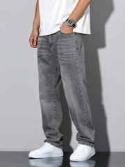 Herren Gewaschene Jeans | Gerade Beine