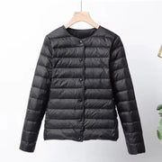 Leichte Damen Steppjacke mit Knopfleiste