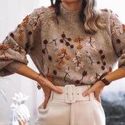 Damen Wintersweater Mit Print | Freizeit