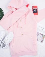 Damen Lockerer Hoodie Mit Kordelzug | Freizeit