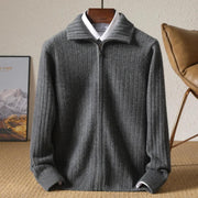 Langärmlige Wollstrickjacke Für Herren | Winter