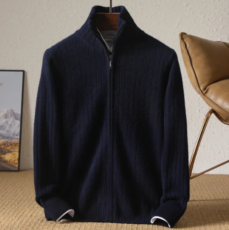 Langärmlige Wollstrickjacke Für Herren | Winter