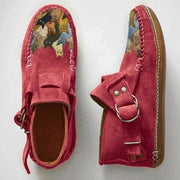 Gemusterte Damen-Loafers mit Schnallen – Bequeme und stylische Mokassins für den Alltag
