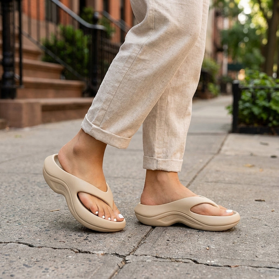 Orthopädische Zehensandalen für Damen mit Fußgewölbestütze