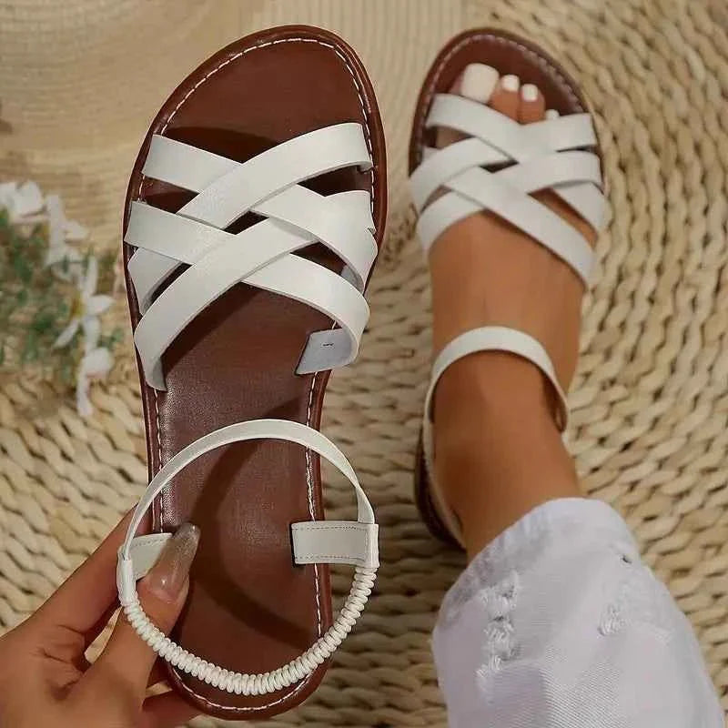 Lina – Klassische Kreuzriemen-Sandalen mit Fersenriemen