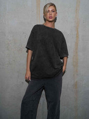 Liv – Oversized Acid-Wash T-Shirt in Unisex Fit mit Vintage-Look