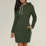 Lässiges Damen Hoodie-Kleid mit praktischen Taschen