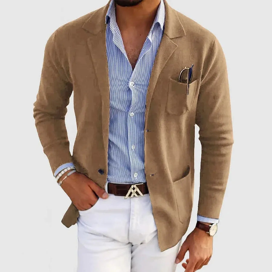 Herren Stylischer Blazer Mit Tasche | Freizeit
