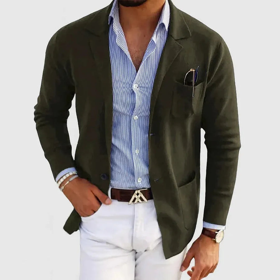 Herren Stylischer Blazer Mit Tasche | Freizeit