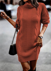 Paula | Damen Kleid grob gestrickt lässig & modern