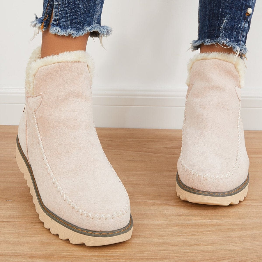 Kuschelige Damen Winterstiefeletten – Gefütterte Stiefel mit rutschfester Sohle und bequemen Schnitt, perfekt für kalte Tage