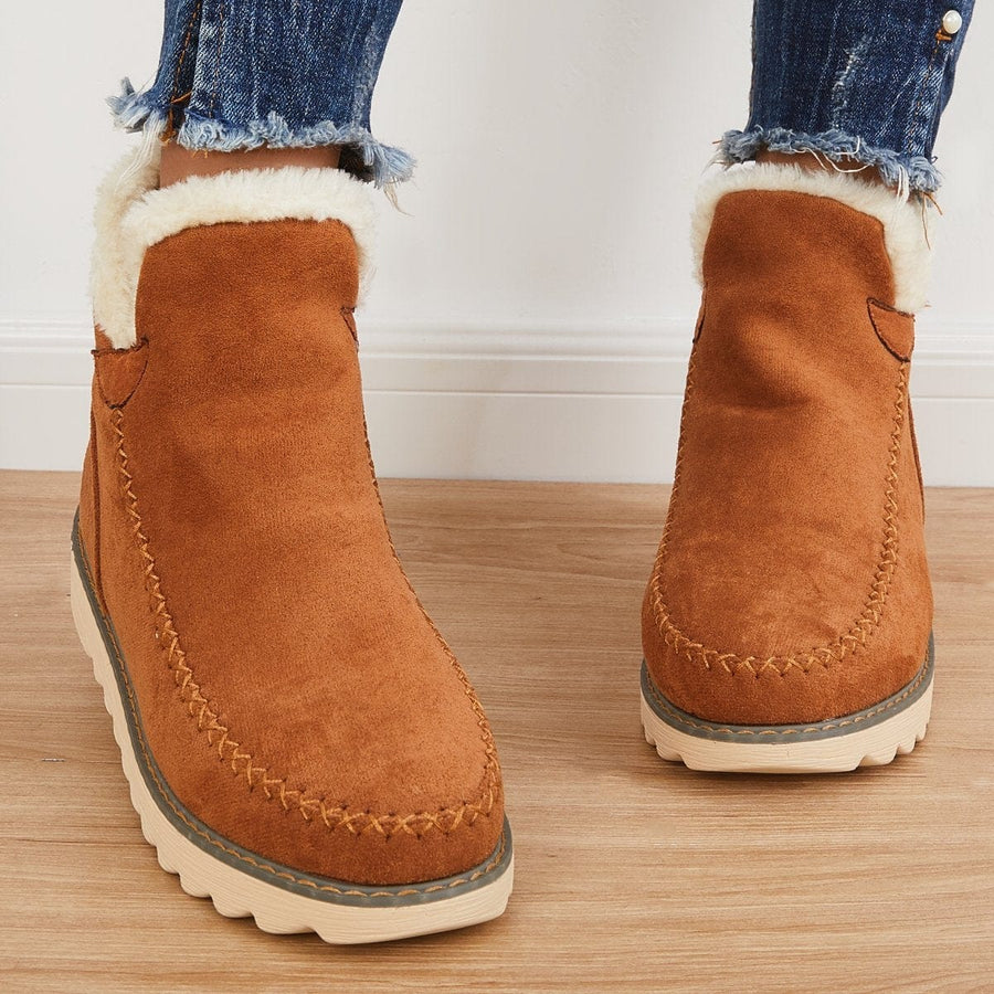 Kuschelige Damen Winterstiefeletten – Gefütterte Stiefel mit rutschfester Sohle und bequemen Schnitt, perfekt für kalte Tage