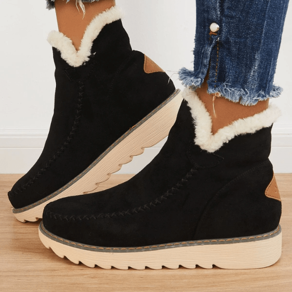 Kuschelige Damen Winterstiefeletten – Gefütterte Stiefel mit rutschfester Sohle und bequemen Schnitt, perfekt für kalte Tage