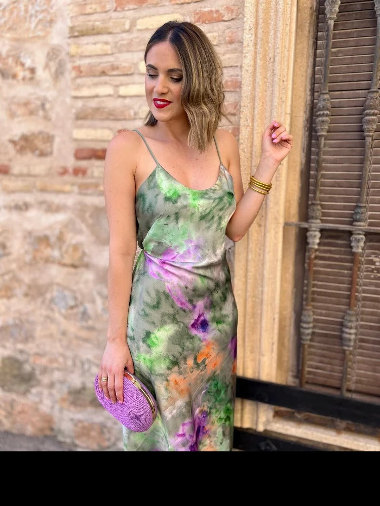 Elegantes Halo-Dyed Maxikleid für Damen