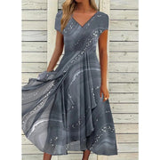 Naomi | Midi Dress with V-Neck