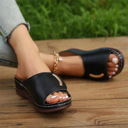 Renate | Orthopädische Plateausandalen mit verstellbarem Riemen