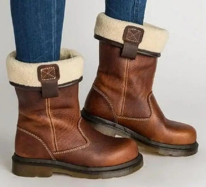 Shareen – Gefütterte Leder Stiefel Für Den Winter