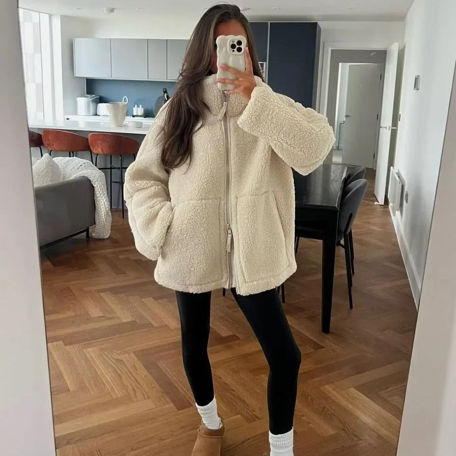 Susan Teddyjacke mit Reißverschluss