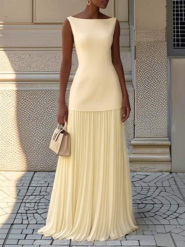 Malwina | Damen Elegantes Maxi Kleid – Fließendes Sommerkleid Hochzeit & Abend 2026