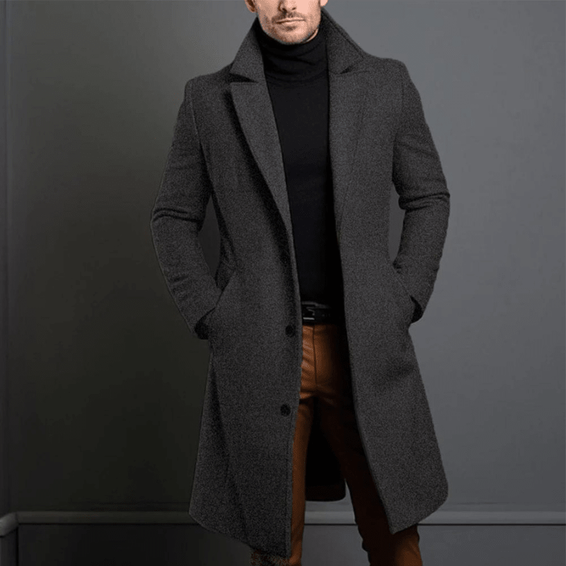 Mantel Herren Lang Slim Fit