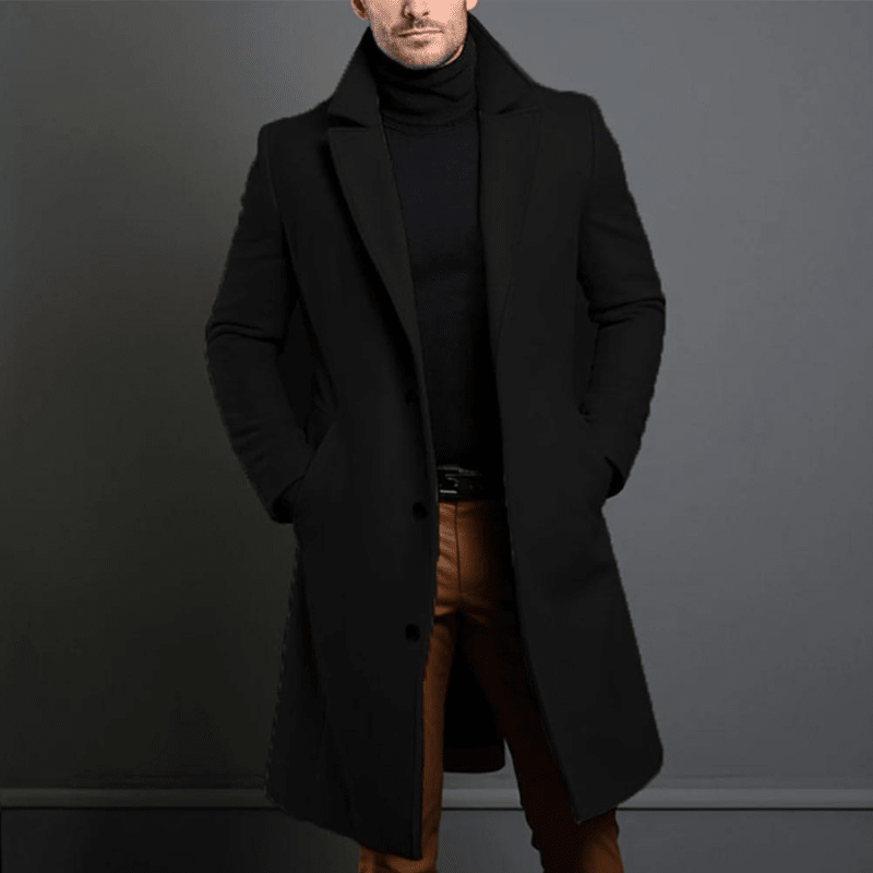 Mantel Herren Lang Slim Fit