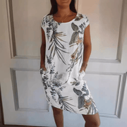 Marije | Damen Bequemes Kleid Rundhals – Casual Sommerkleid Alltag & Freizeit 2026