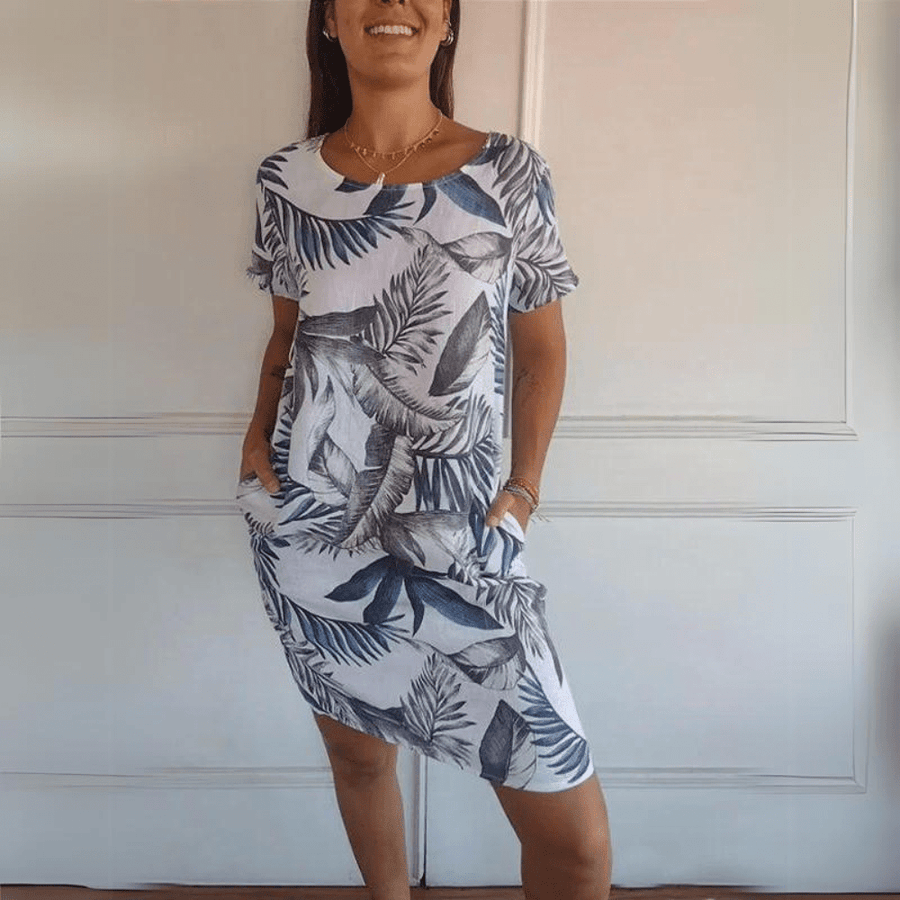 Marije | Damen Bequemes Kleid Rundhals – Casual Sommerkleid Alltag & Freizeit 2026