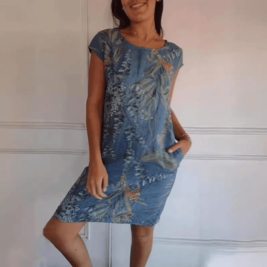 Marije | Damen Bequemes Kleid Rundhals – Casual Sommerkleid Alltag & Freizeit 2026