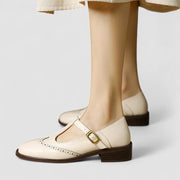 Marlene | Mary Jane Schuhe Orthopädisch T-Riemen Blockabsatz