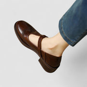Marlene | Mary Jane Schuhe Orthopädisch T-Riemen Blockabsatz