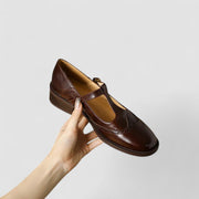 Marlene | Mary Jane Schuhe Orthopädisch T-Riemen Blockabsatz