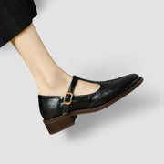 Marlene | Mary Jane Schuhe Orthopädisch T-Riemen Blockabsatz