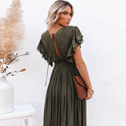 Elegantes Dunkelgrünes Kleid für besondere Anlässe
