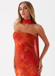 Maxikleid Blumendruck Sommer