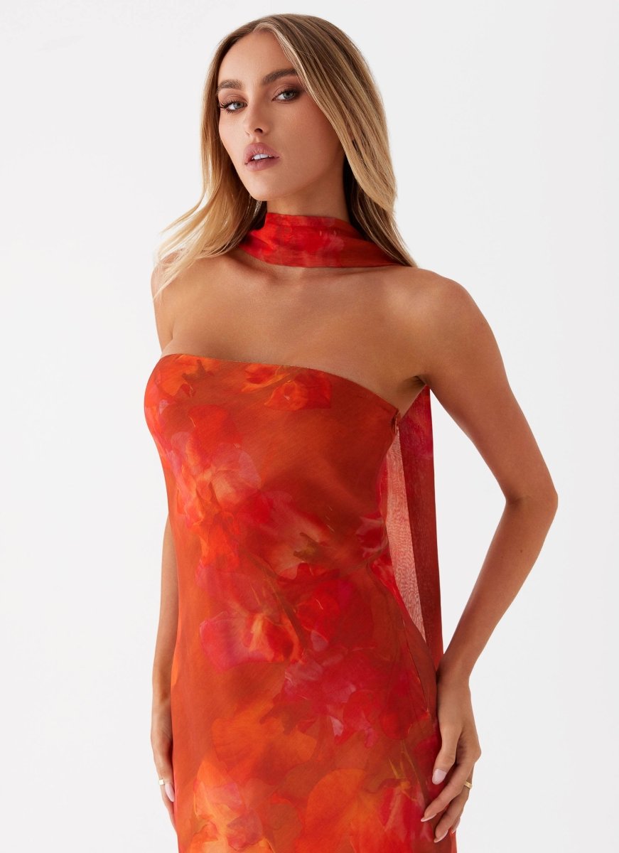 Maxikleid Blumendruck Sommer
