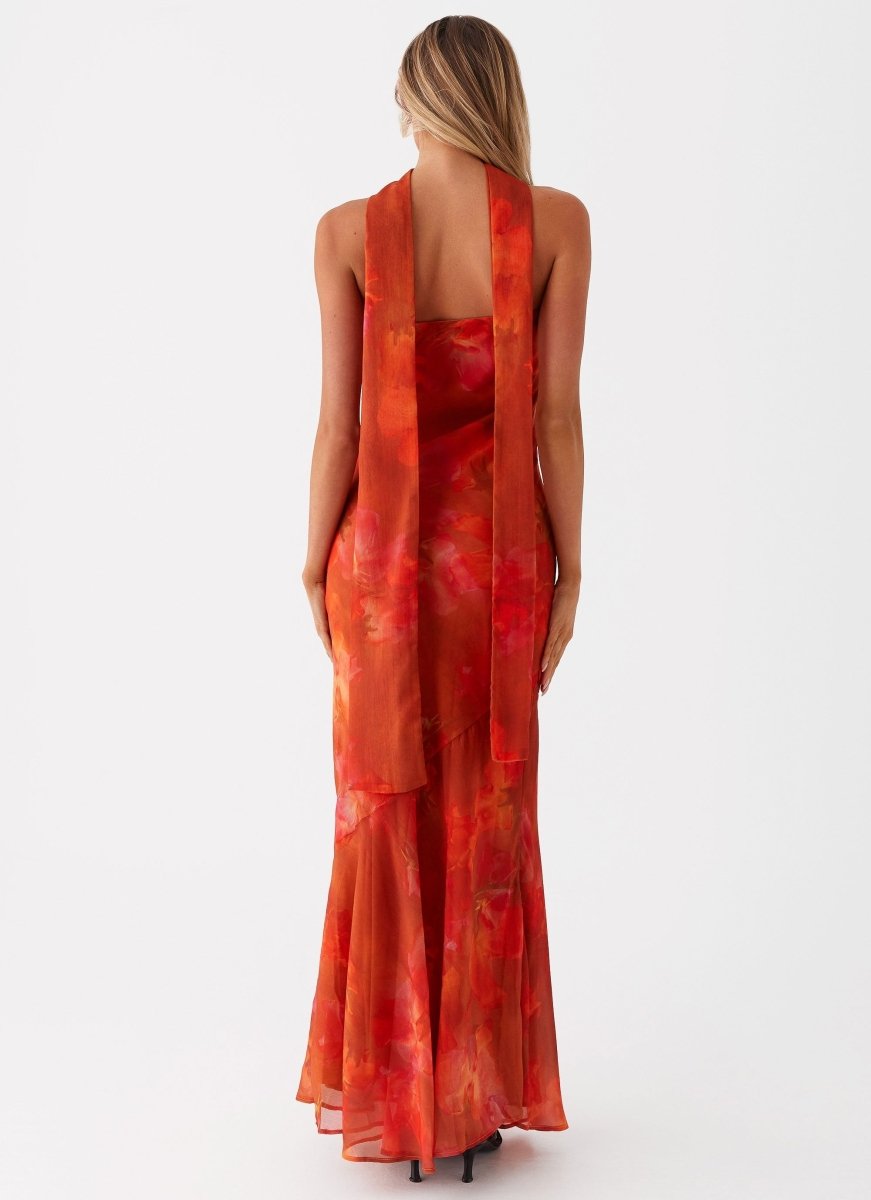 Maxikleid Blumendruck Sommer