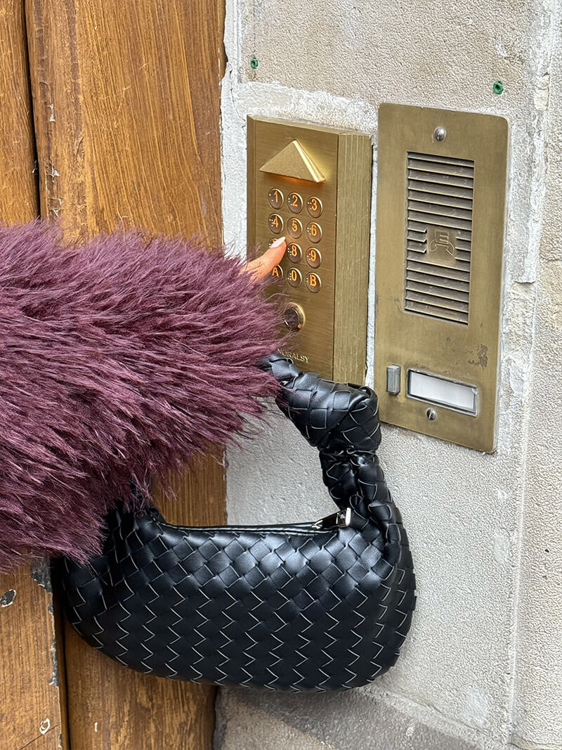 Mini woven Tasche