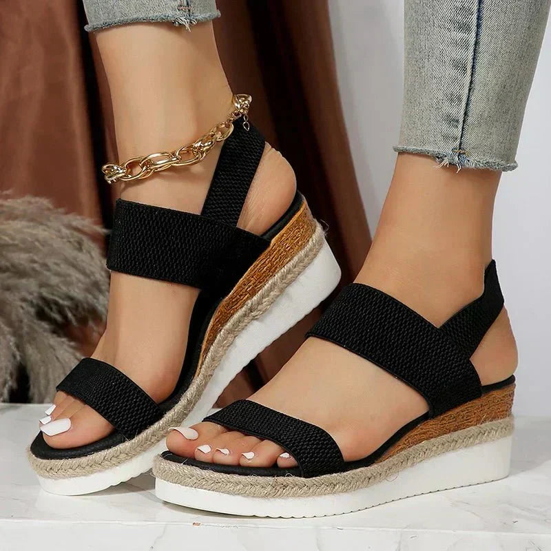 Emilia | Damen Orthopädische Kreuzriemen Plattform Sandalen