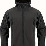 Herren-Outdoorjacke Mit Kapuze | Reißverschlussdetails