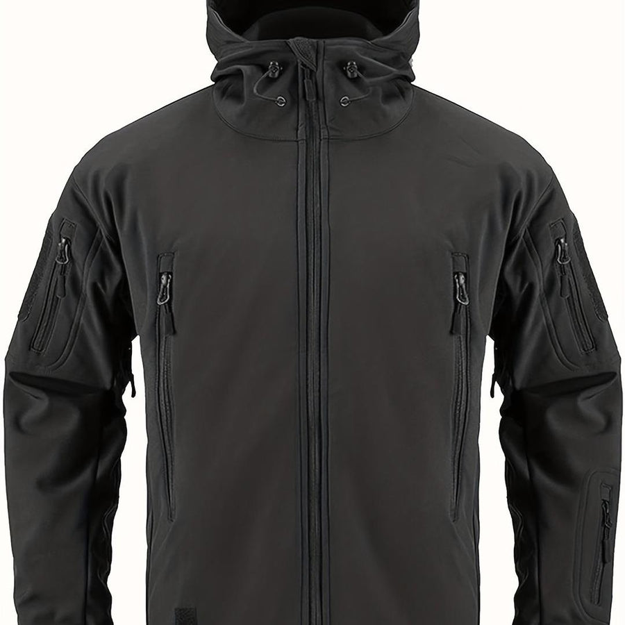 Herren-Outdoorjacke Mit Kapuze | Reißverschlussdetails