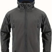 Herren-Outdoorjacke Mit Kapuze | Reißverschlussdetails
