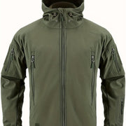 Herren-Outdoorjacke Mit Kapuze | Reißverschlussdetails