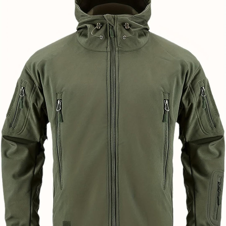 Herren-Outdoorjacke Mit Kapuze | Reißverschlussdetails